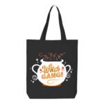 10. Full Color Black Halloween Tote Bags