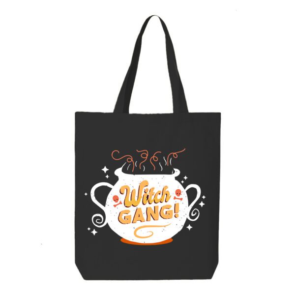 10. Full Color Black Halloween Tote Bags