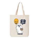 11. Custom Ghost Natural Halloween Tote Bags