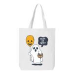 11. Custom Ghost White Halloween Tote Bags