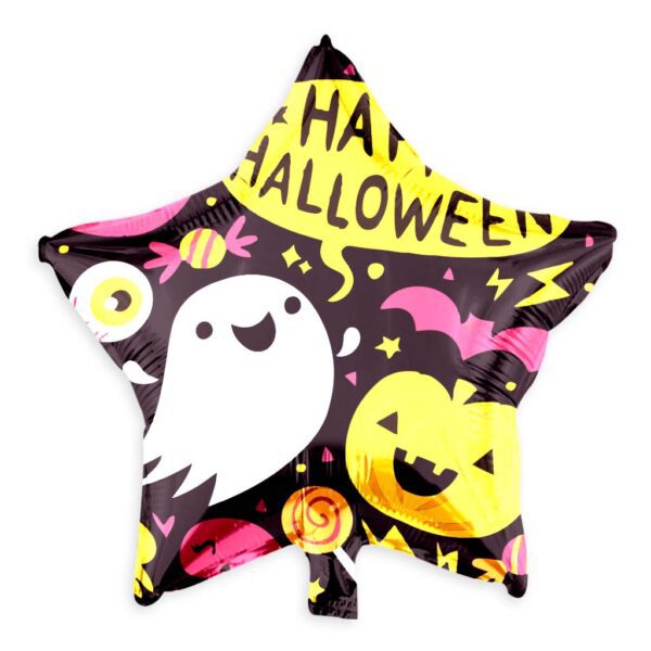 11. Star Foil Halloween Balloons