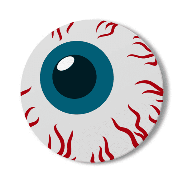 12. Custom Eye Round Halloween Coasters