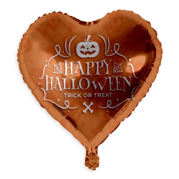 12. Heart Foil Halloween Balloons