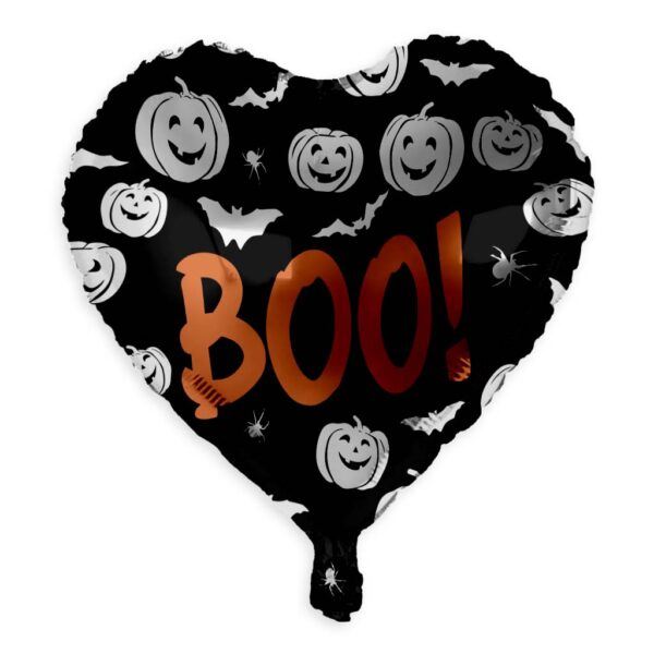 13. Heart Foil Halloween Balloons