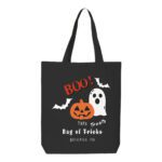 13. Trick or Treat Custom Black Halloween Tote Bags