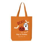13. Trick or Treat Custom Orange Halloween Tote Bags