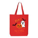 13. Trick or Treat Custom Red Halloween Tote Bags