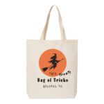 14. Custom Moon Witch Natural Halloween Tote Bags