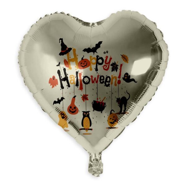 14. Heart Foil Halloween Balloons