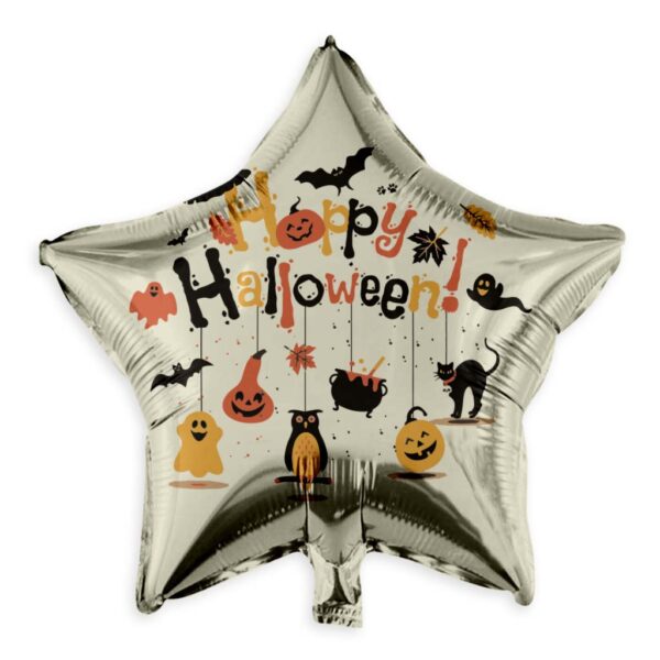 14. Star Foil Halloween Balloons