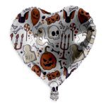15. Heart Foil Halloween Balloons