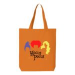 16. Hocus Pocus Custom Orange Halloween Tote Bags