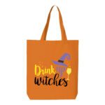 17. Custom Funny Orange Halloween Tote Bags