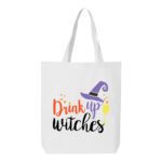 17. Custom Funny White Halloween Tote Bags