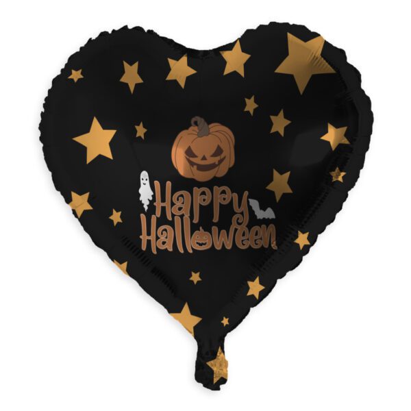 17. Heart Foil Halloween Balloons