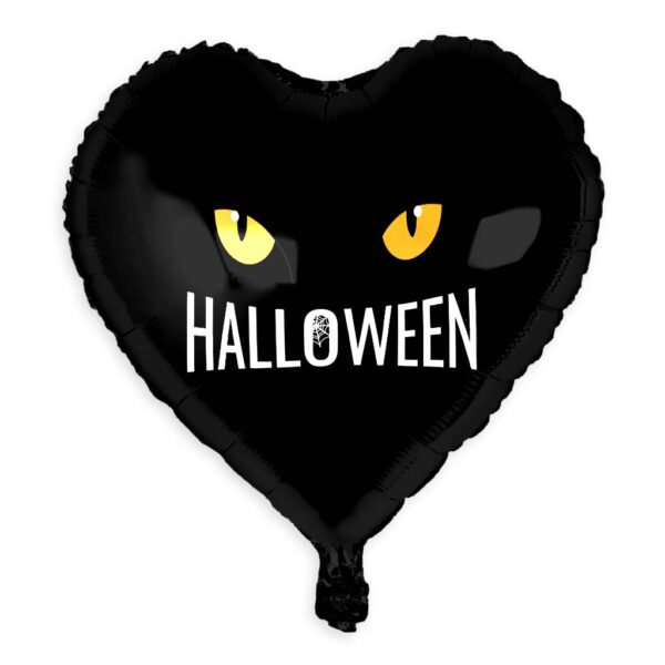 18. Heart Foil Halloween Balloons