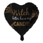 19. Heart Foil Halloween Balloons