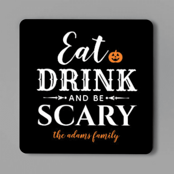 2. Full Color Custom Square Halloween Coasters