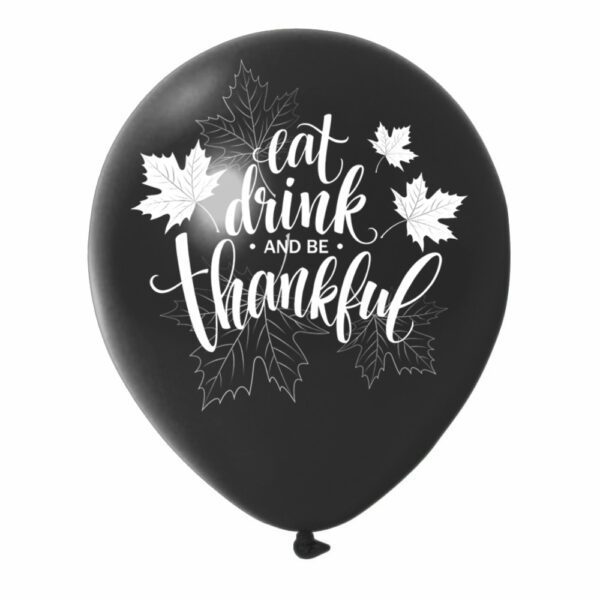 2. Thanksgiving Balloons - Black