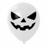 2. White Spooky Halloween Balloons