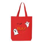 20. Custom Design Red Halloween Tote Bags