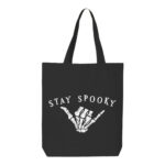 21. Stay Spooky Custom Black Halloween Tote Bags