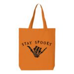 21. Stay Spooky Custom Orange Halloween Tote Bags