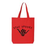 21. Stay Spooky Custom Red Halloween Tote Bags