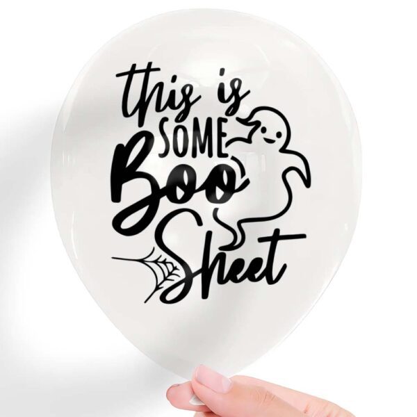 3. Custom Text Clear Halloween Balloons