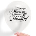 3. Custom Text Thanksgiving Balloons - Clear