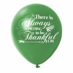 3. Custom Text Thanksgiving Balloons - Green