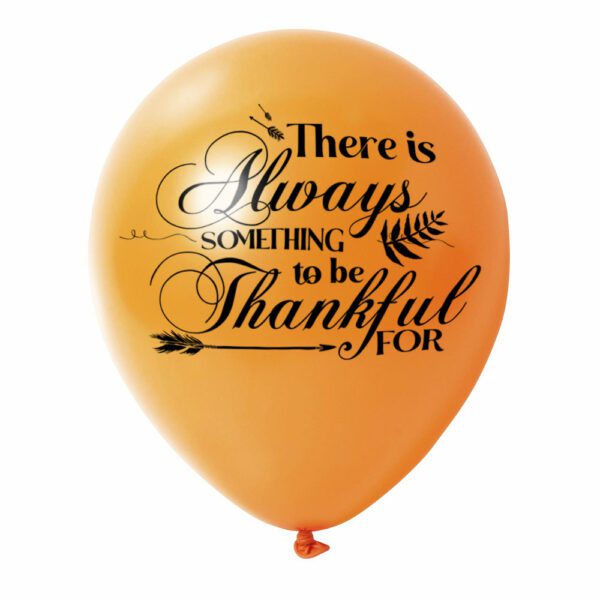 3. Custom Text Thanksgiving Balloons - Orange