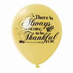 3. Custom Text Thanksgiving Balloons - Yellow
