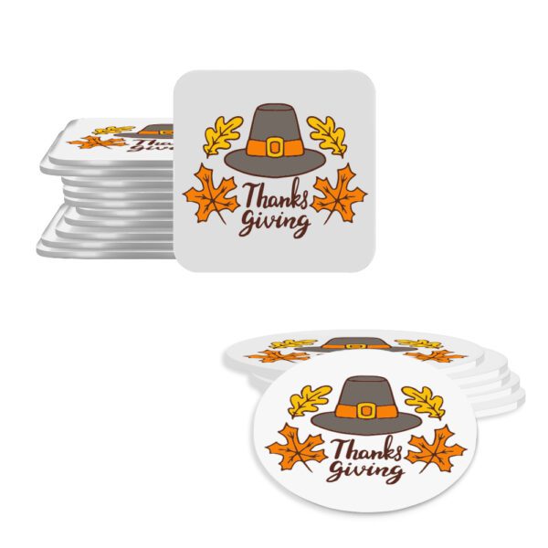 3. Full Color Custom Thanksgiving Coasters