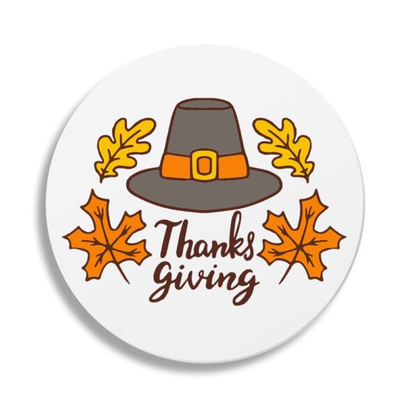 3. Full Color Custom Thanksgiving Coasters - Round