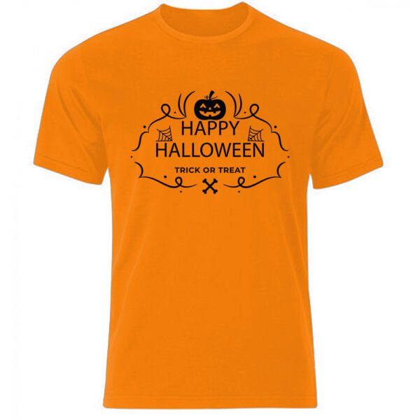 4. Custom Text Orange Halloween T-shirts