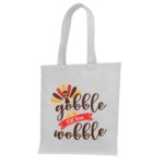 4. White Custom Tote Bags For Thanksgiving