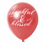 5. Thanksful Text Custom Balloons - Red