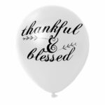 5. Thanksful Text Custom Balloons - White