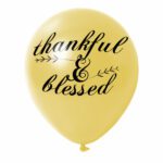 5. Thanksful Text Custom Balloons - Yellow