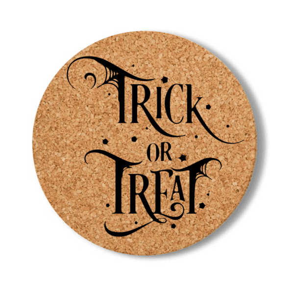 5. Trick or Treat Round Halloween Coasters