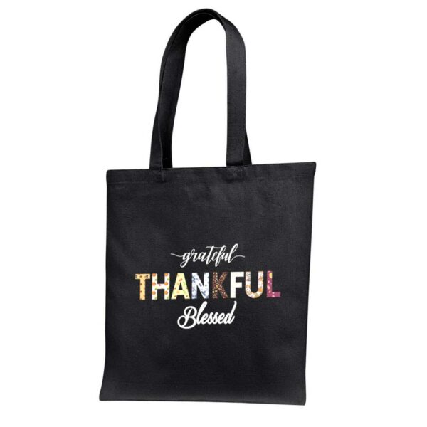 5. Wholesale Thanksgiving Tote Bags - Black