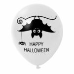 6. White Happy Halloween Balloons