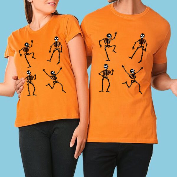 7. Orange Unisex Funny Halloween T-shirts