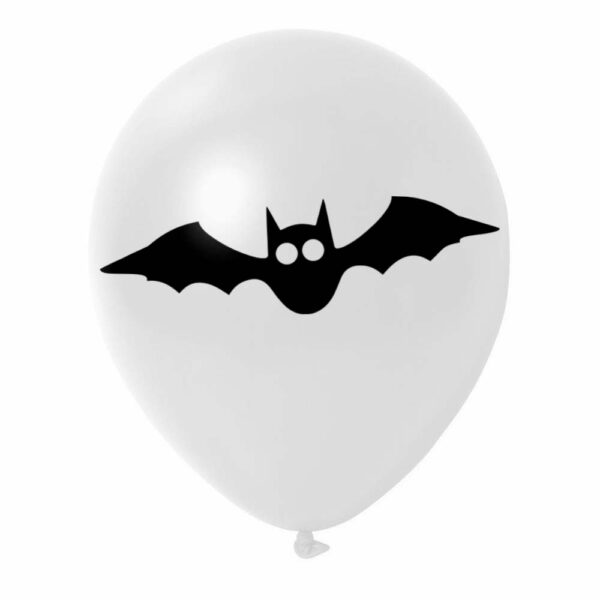 7. White Latex Halloween Balloons