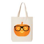 8. Custom Pupmkin Natural Halloween Tote Bags