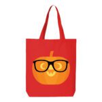 8. Custom Pupmkin Red Halloween Tote Bags