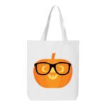 8. Custom Pupmkin White Halloween Tote Bags