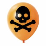 8. Orange Spooky Latex Halloween Balloons