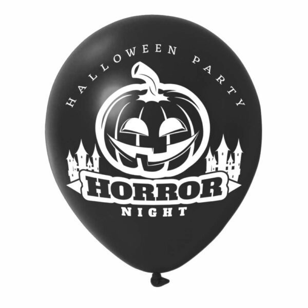 9. Black Halloween Party Balloons